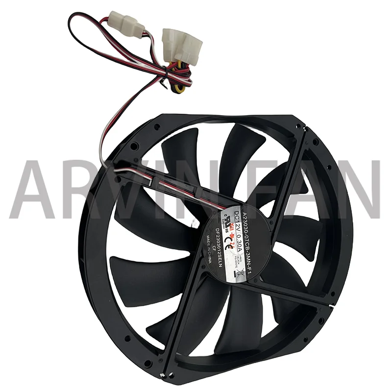 Ventilador de flujo de aire de gran tamaño para caja de ordenador, refrigeración silenciosa de bajo ruido, 230mm, 23cm, 12V, 230x200x30mm, A23030-07CB-3MN-F1, DF2303012SELN, nuevo