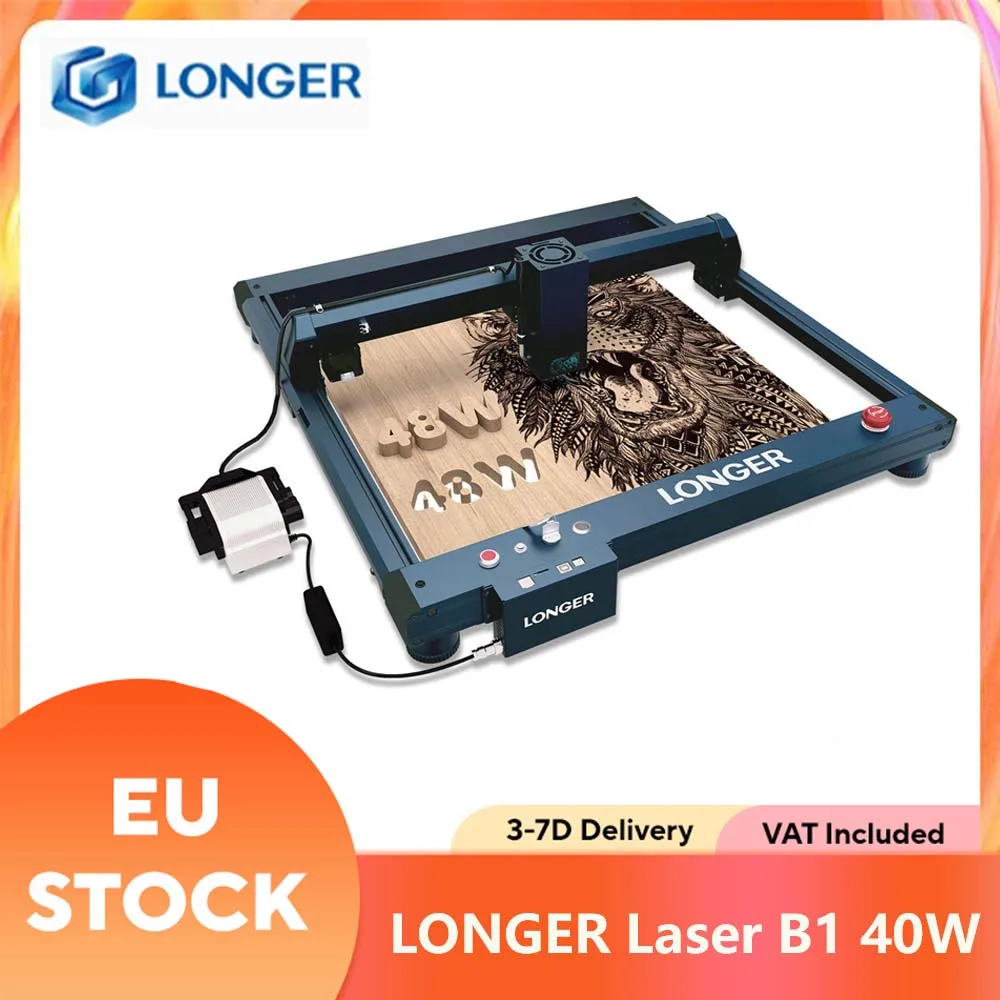 LONGER Laser B1 40W Engraver Cutter 36000mm/min High Speed Diode Laser Technology Engraving 450*440mm Work area USB TF Wifi APP