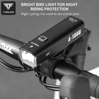 TOSUOD faro de bicicleta 1000LM/1200LM/1500LM tipo C luces delanteras de manillar 4800mAh linterna advertencia lámpara de ciclismo de aleación de aluminio