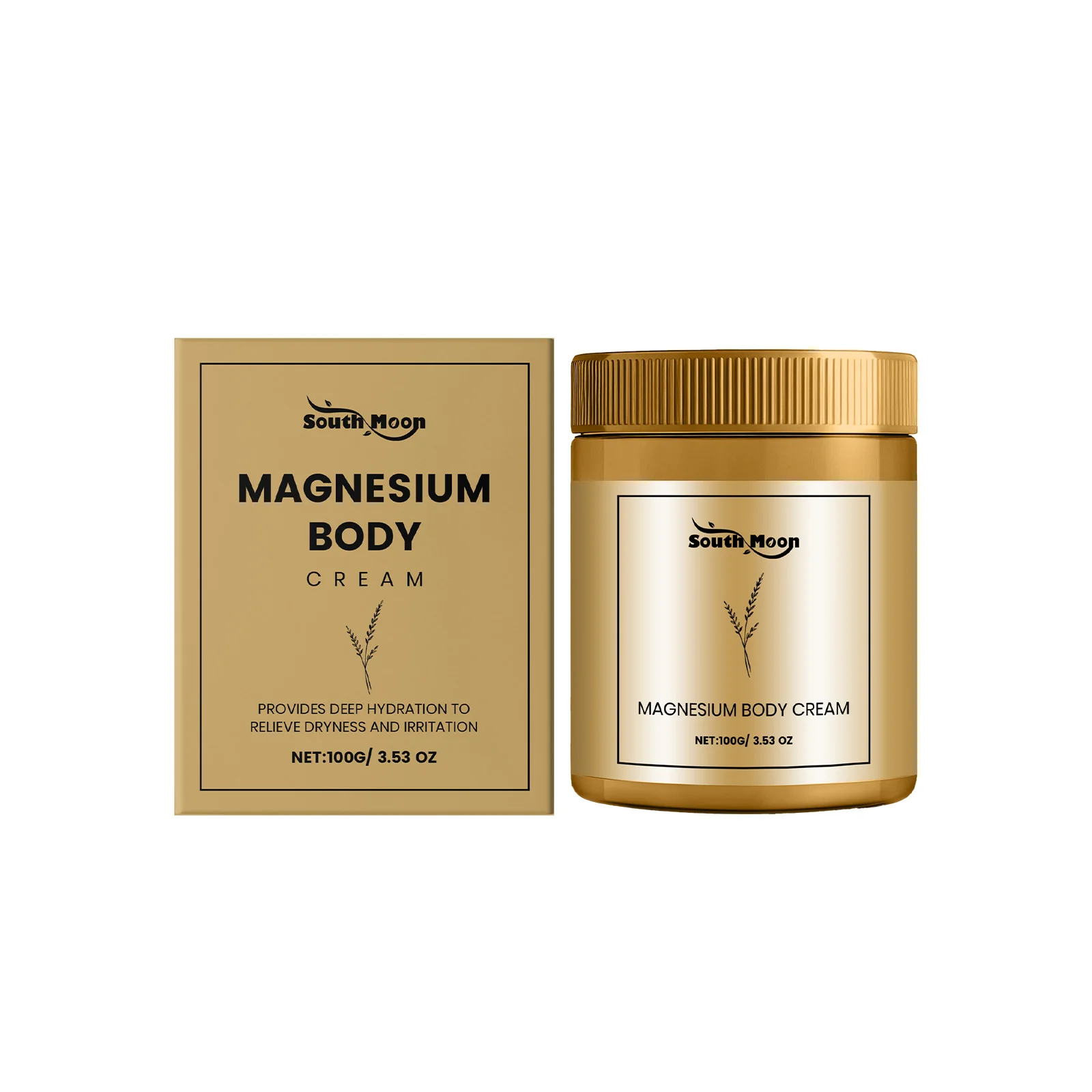 

South Moon Magnesium Body Cream for Deep Hydration, Soothes Dryness and Irritation, Moisturizing Skin