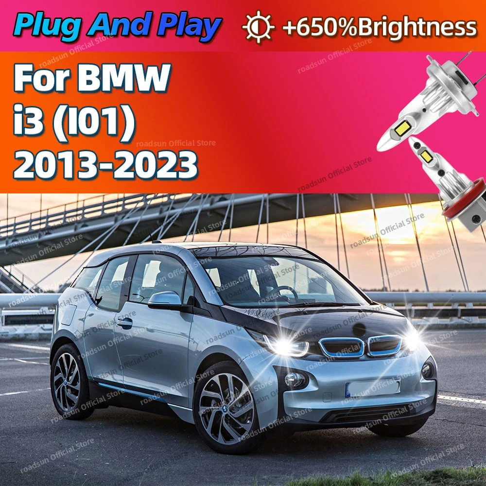 

2/4Pcs LED Bulb Headlight Wireless 160W Auto Light Lamp Plug Play 6000K For BMW i3 I01 2013-2023 2014 2015 2016 2017 2018 2019
