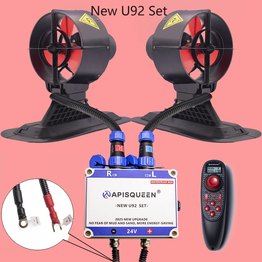 

Комплект подводных пропеллеров U92 Pro 12-24В, подходит для рыболовных лодок, надувных лодок, подводного оборудования и сапбордов.