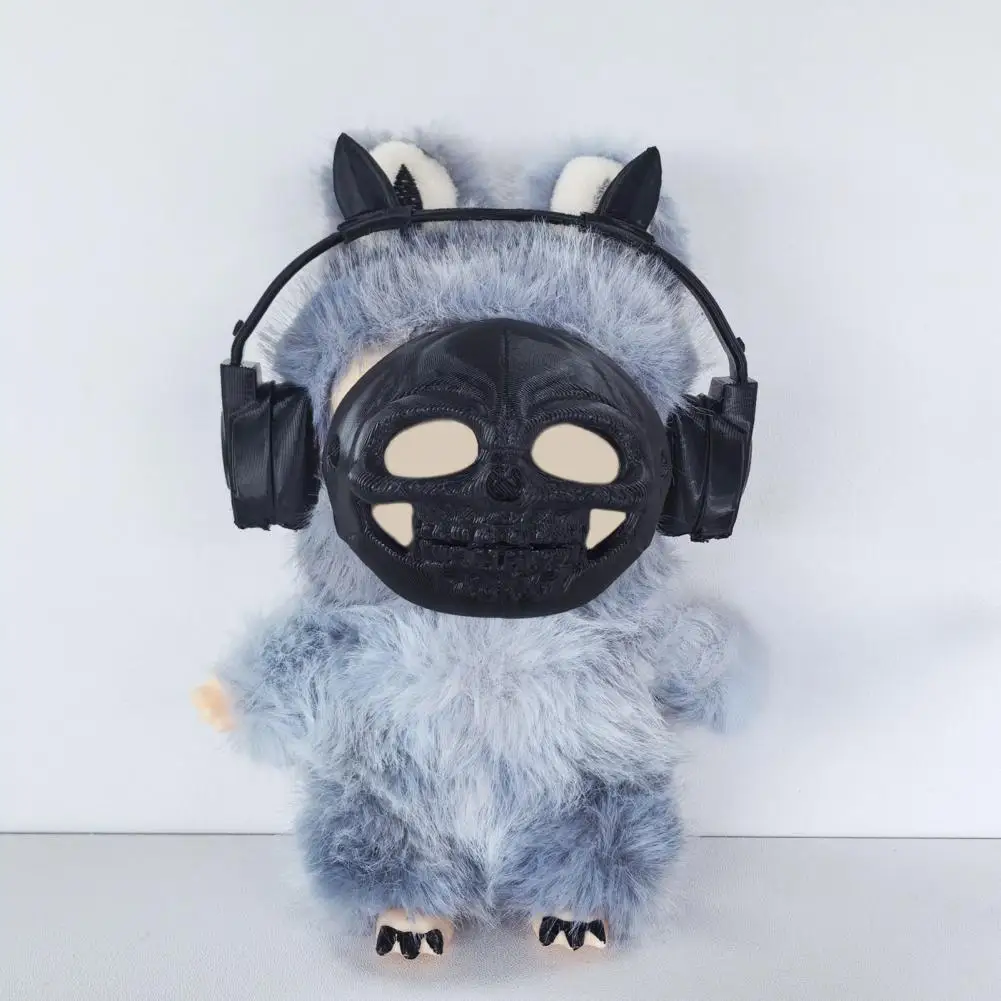 ドールヘッドホン 3Dプリントドールコスチュームセット マスク付きイヤホン おもちゃピストル DIYロールプレイ ファッションドール服 ドレス用