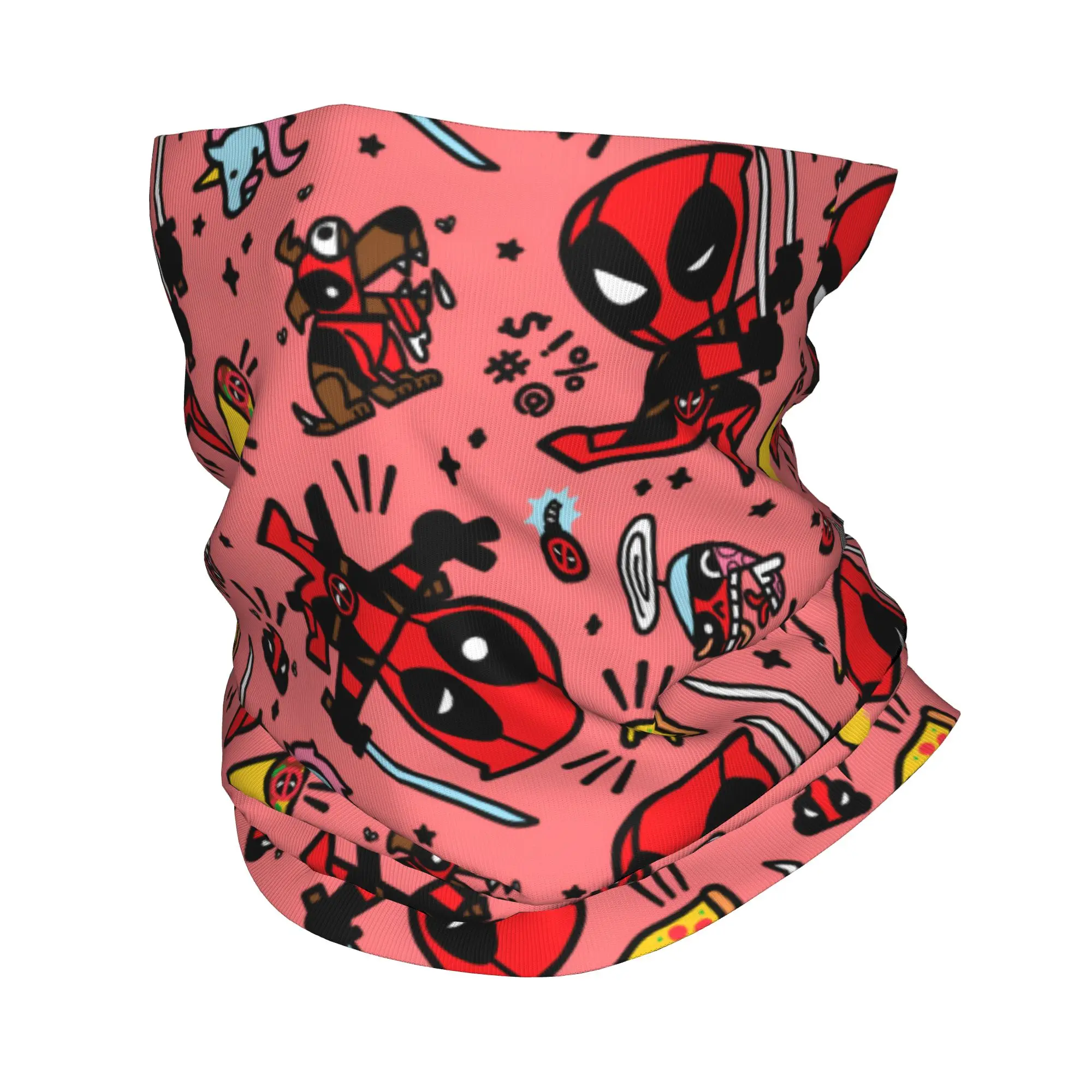 Diadema de invierno personalizada con diseño de Deadpool, calentador de cuello, bufanda tubular, pañuelo facial y braga de cuello para mujer y hombre, para senderismo y caza