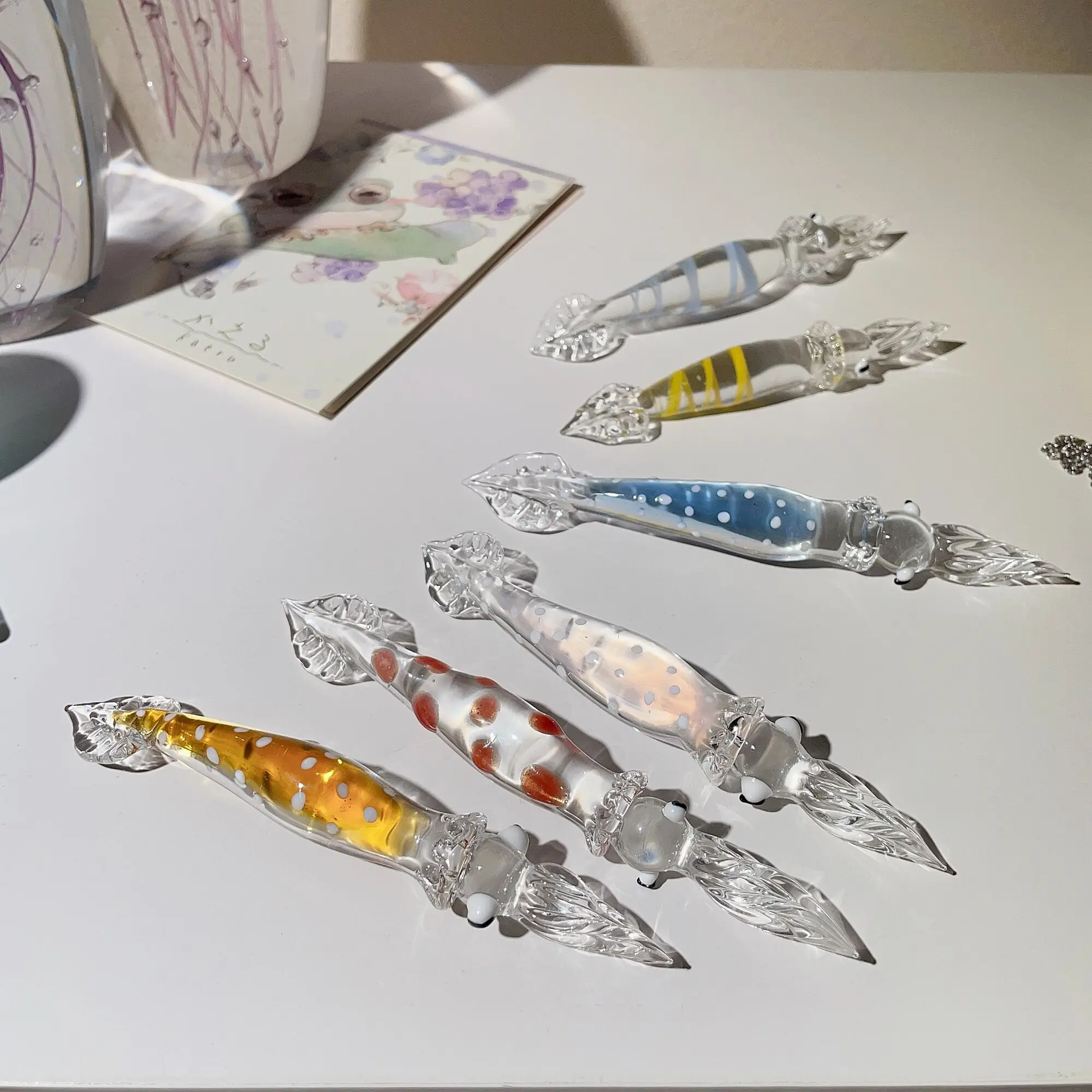 Purely Handmade High Beauty Creative  Squid Style Glass Dip Pen