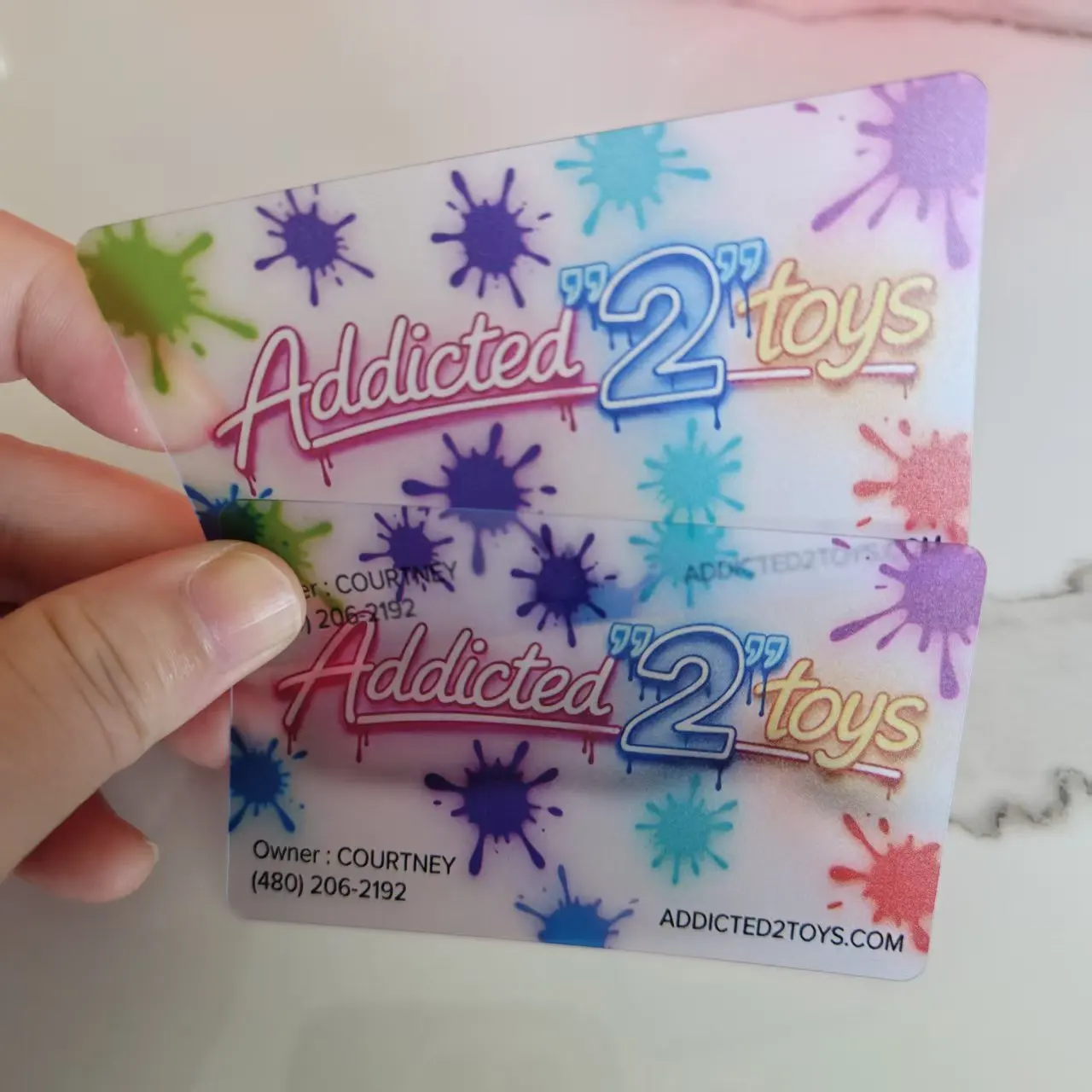 Customized enterprise company luxury 0.38mm PVC card making transparent frosted waterproof business card