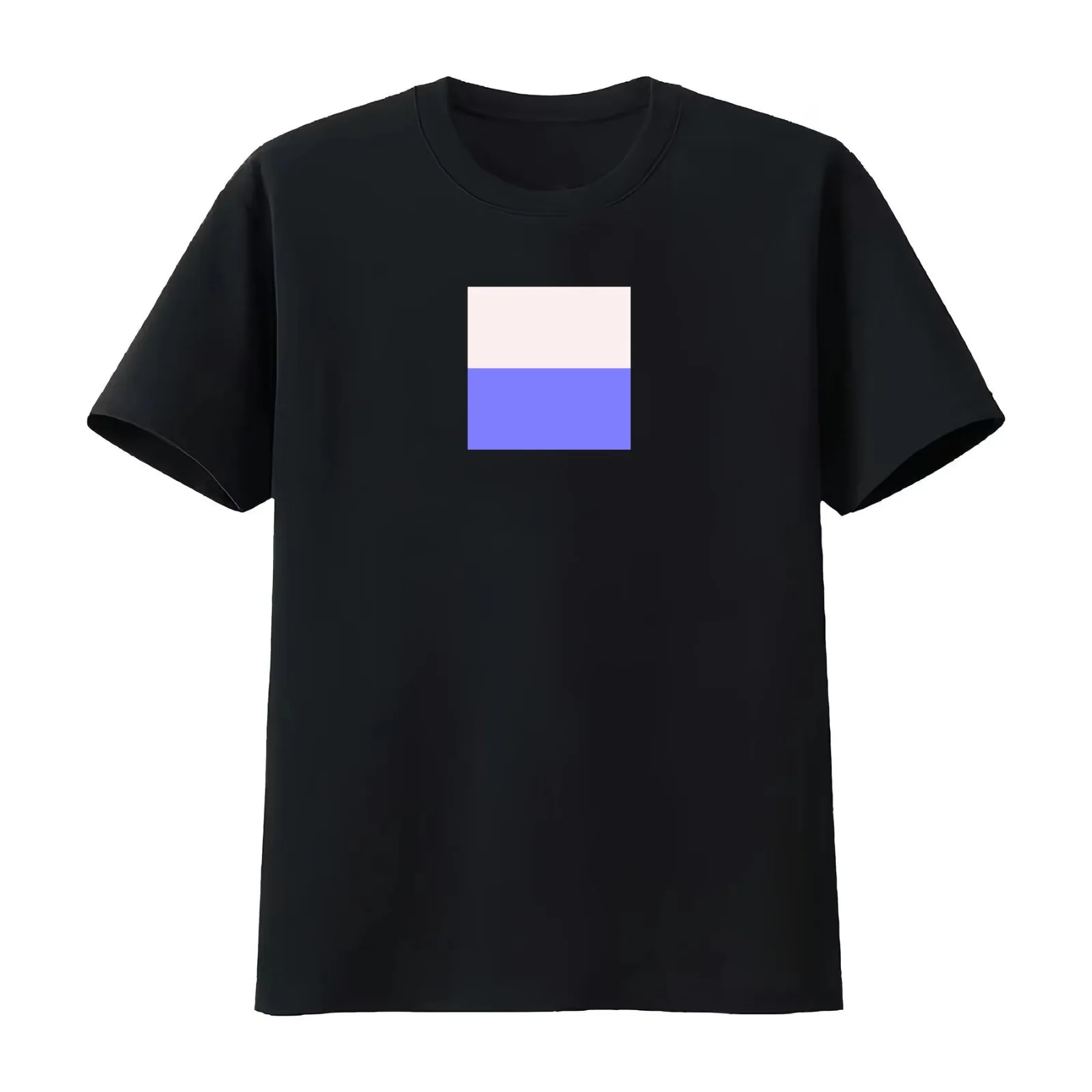 Tropical Indigo and Lavender Blush T-Shirt Summer Casual Cotton Tee Oversized Streetwear Tops Vintage Graphic Print