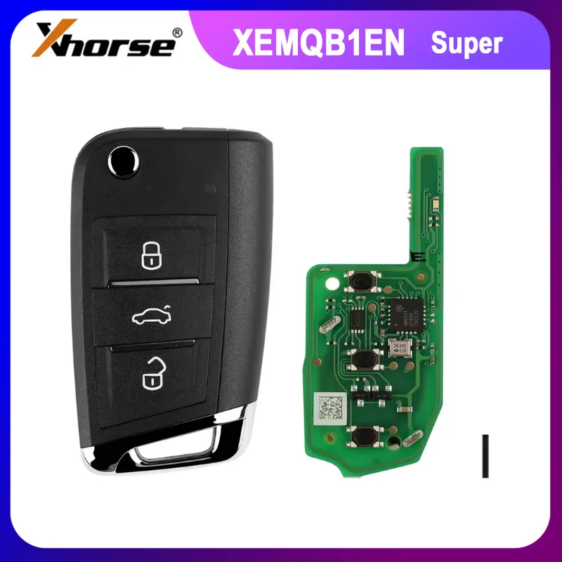 

Xhorse Super Remote Key MQB Style 3 Buttons Built-in Super Chip XEMQB1EN Global Version 1pcs
