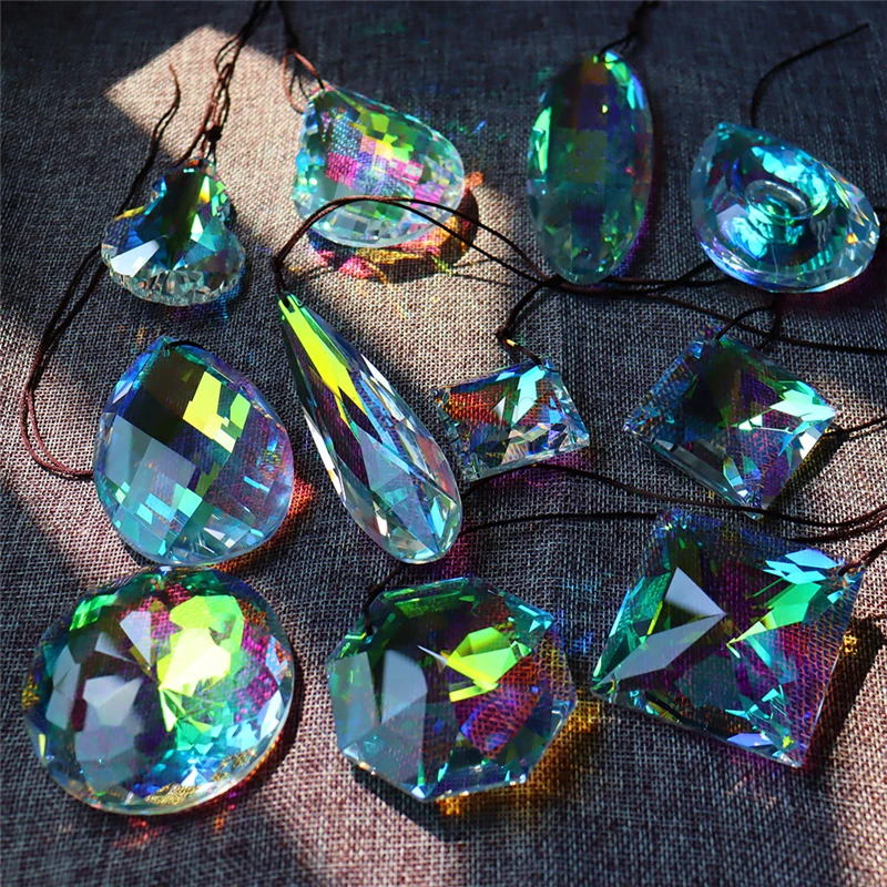 5pcs Light-Collecting Accessories Sun Catcher Garden Decoration Window Pendant Fantasy Crystal Pendant Light-Catching Prism