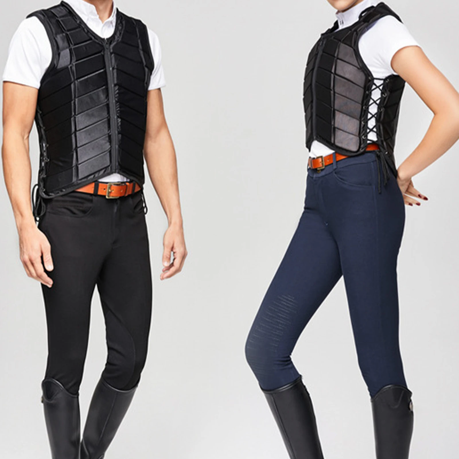 女性と男性のための乗馬安全ベスト、乗馬ベスト、身体保護具、チョッキ、ダンピングスポーツ用品