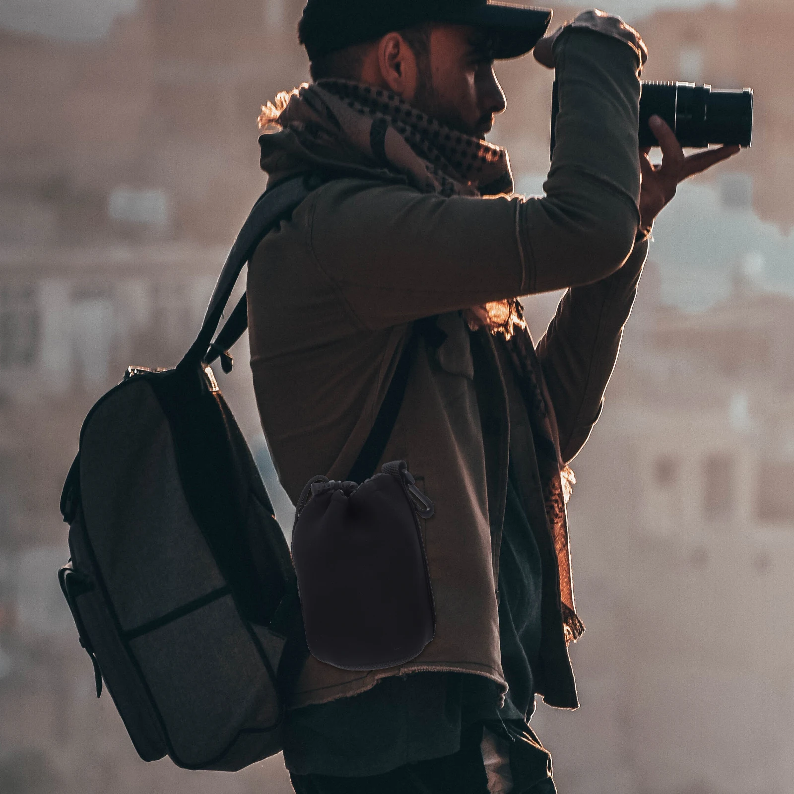 

3Pcs Lens Protector Pouch Strong Padded Neoprene Case Prevents Scratches Drops Dirt Ideal for Dslr Lenses on The Go