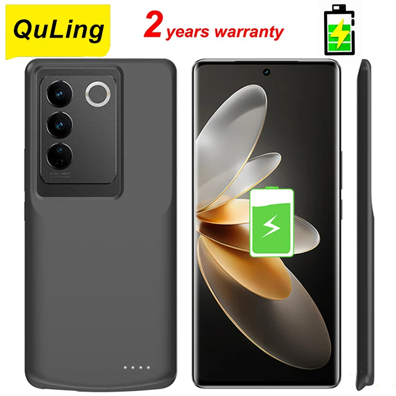 10000mah New Power Bank Phone Cover For VIVO V27 V29 Pro 5G Battery Charger Cases Powerbank For VIVO V27 Charging Battery Case