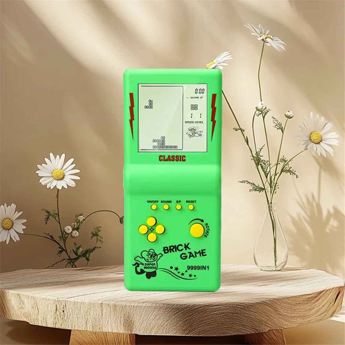 A45U Nostalgic Pocket Game Classic Retro Handheld Game Players for Console Children'S Machine Kids Puzzle Toys Green