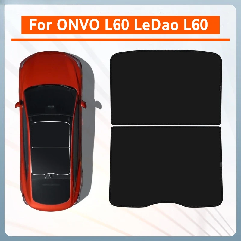 

For ONVO L60 LeDao L60 2024-2026 Panoramic Sunroof Sunshade Ice Crystal Sunscreen Heat Shield Roof Glass Cover