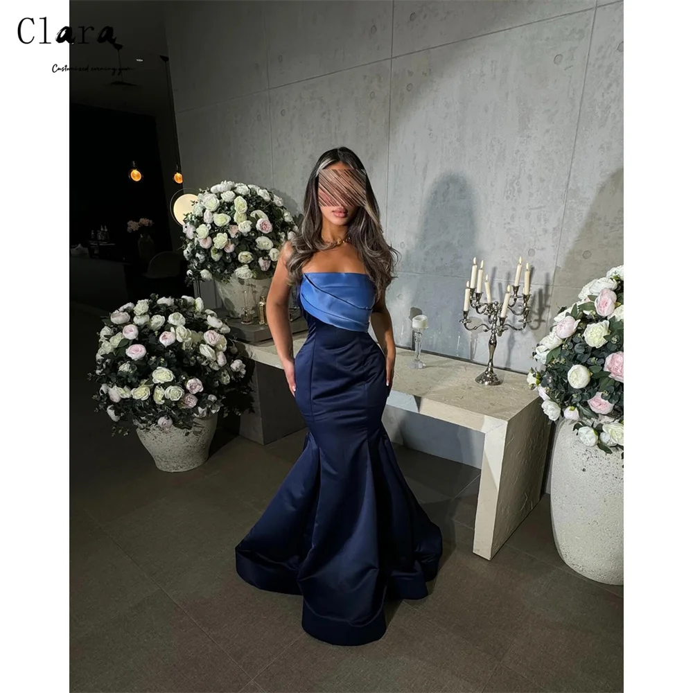 

Clara Custom Contrasting Color Tube Top Fishtail Strapless Elegant and Formal Women's Dresses Dresses for Luxury Party Evening
