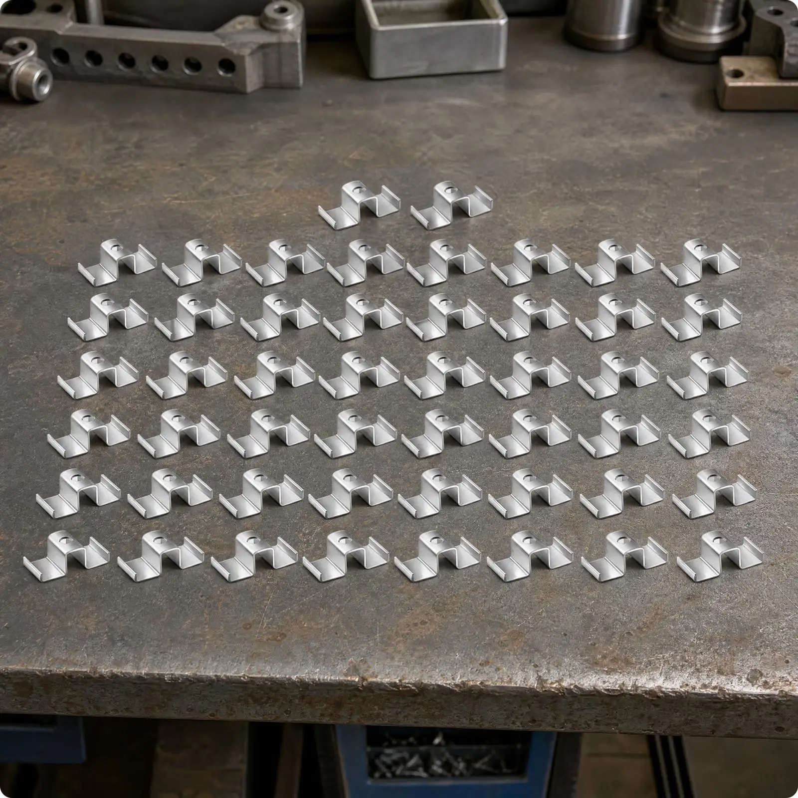 Metal Saddle Clamp for Steel Grating Walkway Retrofit Secure Mounting Bracket with Raised Side Edges