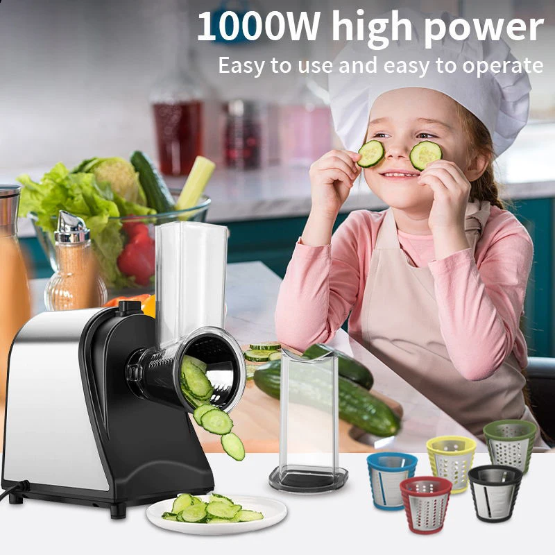 Electric vegetable cutter multi-function vegetable cutter shredding and slicing all-in-one machine potato grater cucumber cutter