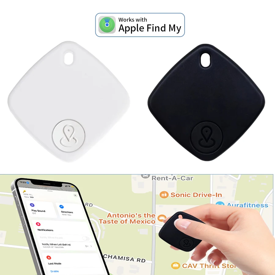 Mini Bluetooth Anti Loss GPS Tracker Device Works With Find My APP For iOS System Locator For keys luggage Pet Kids Bag Wallet