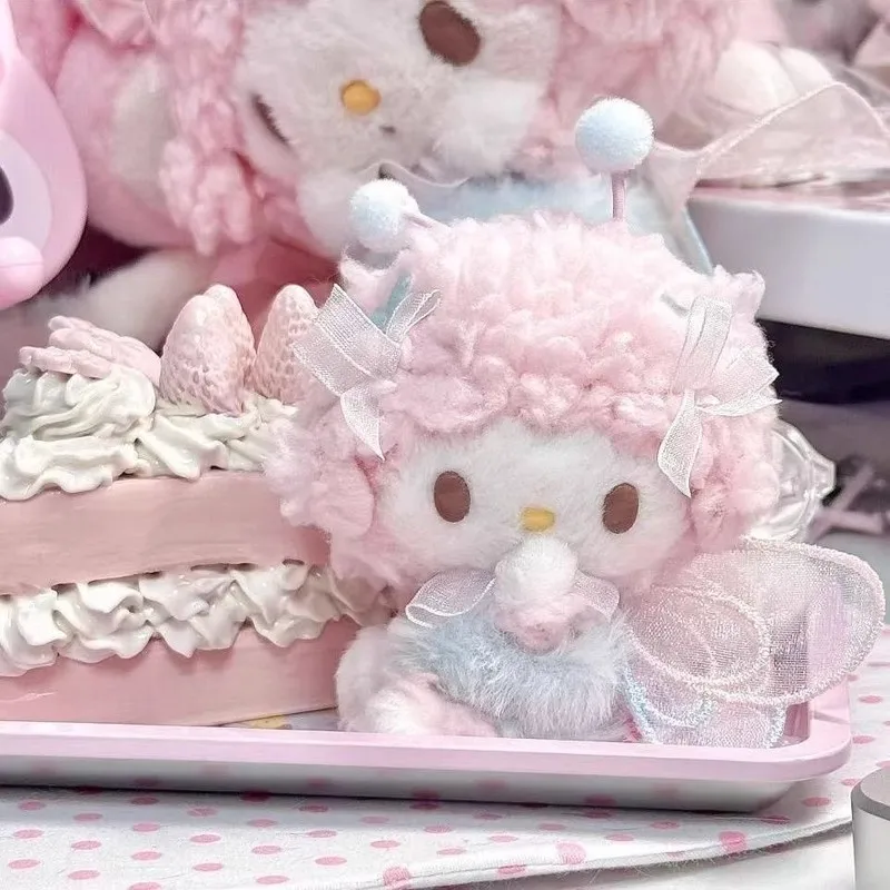 

Japanese NEXTOKAY Hanada Miyu Series Kuromi Ktcat Melody Pendant Sweet Cherry Twins Kt Package Hanging Plush Doll