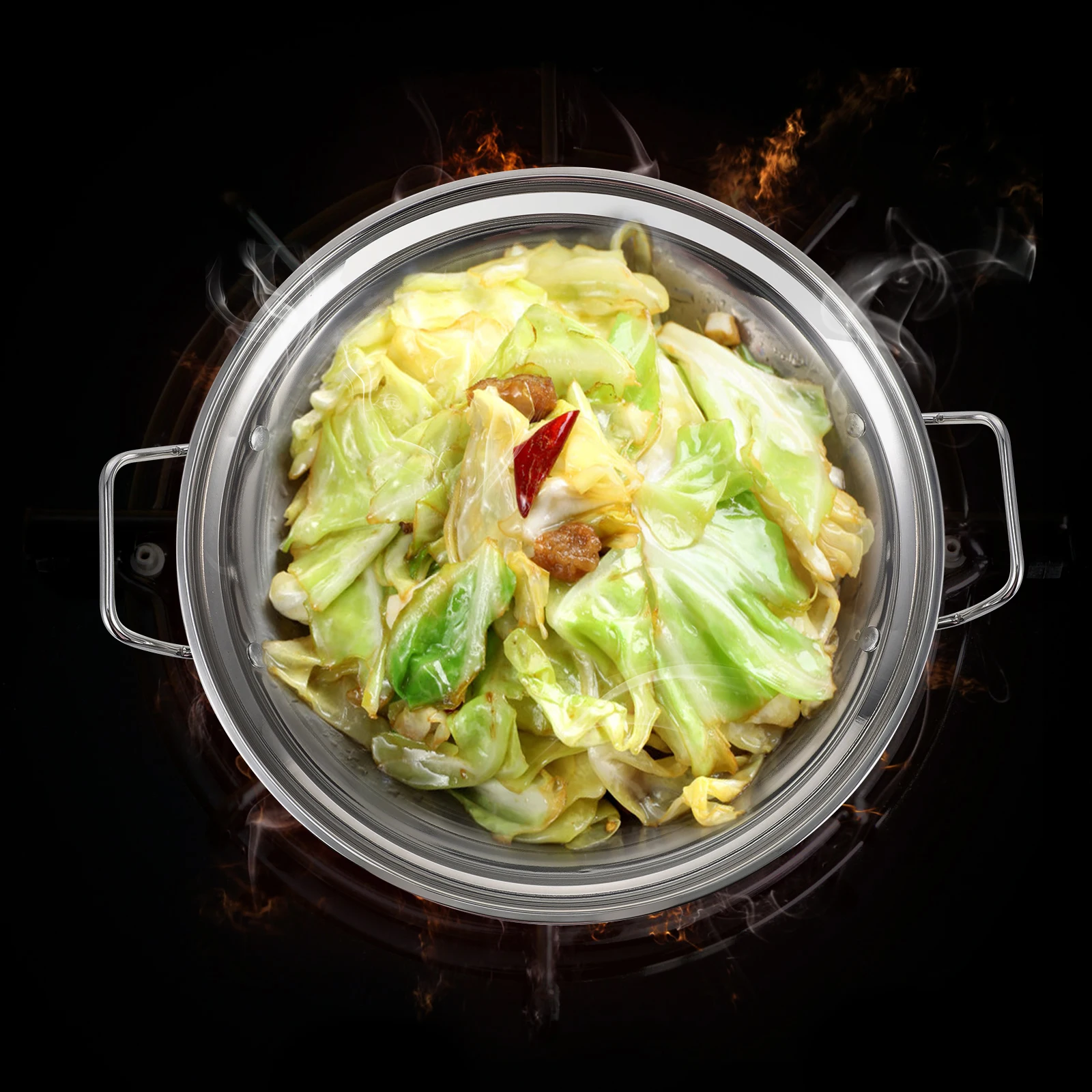 

Stainless Steel Hot Hot Pot Alcohol Stove Pan Kitchen Stainless Steel Pot Utensil Set