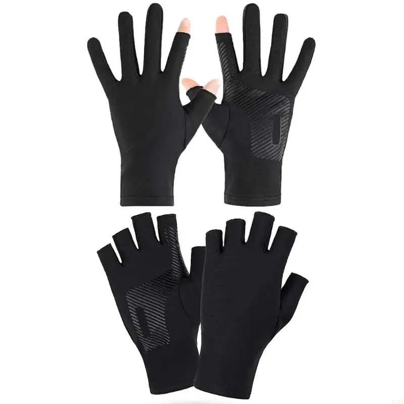 XXFF Fishing Gloves 2 Fingers Cut Fishing Outdoor Sports Breathable Gloves