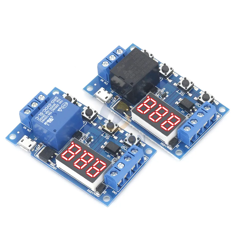 1 Channel 5V Relay Module Time Delay Relay Module Trigger OFF/ON Switch Timing Cycle 999 minutes