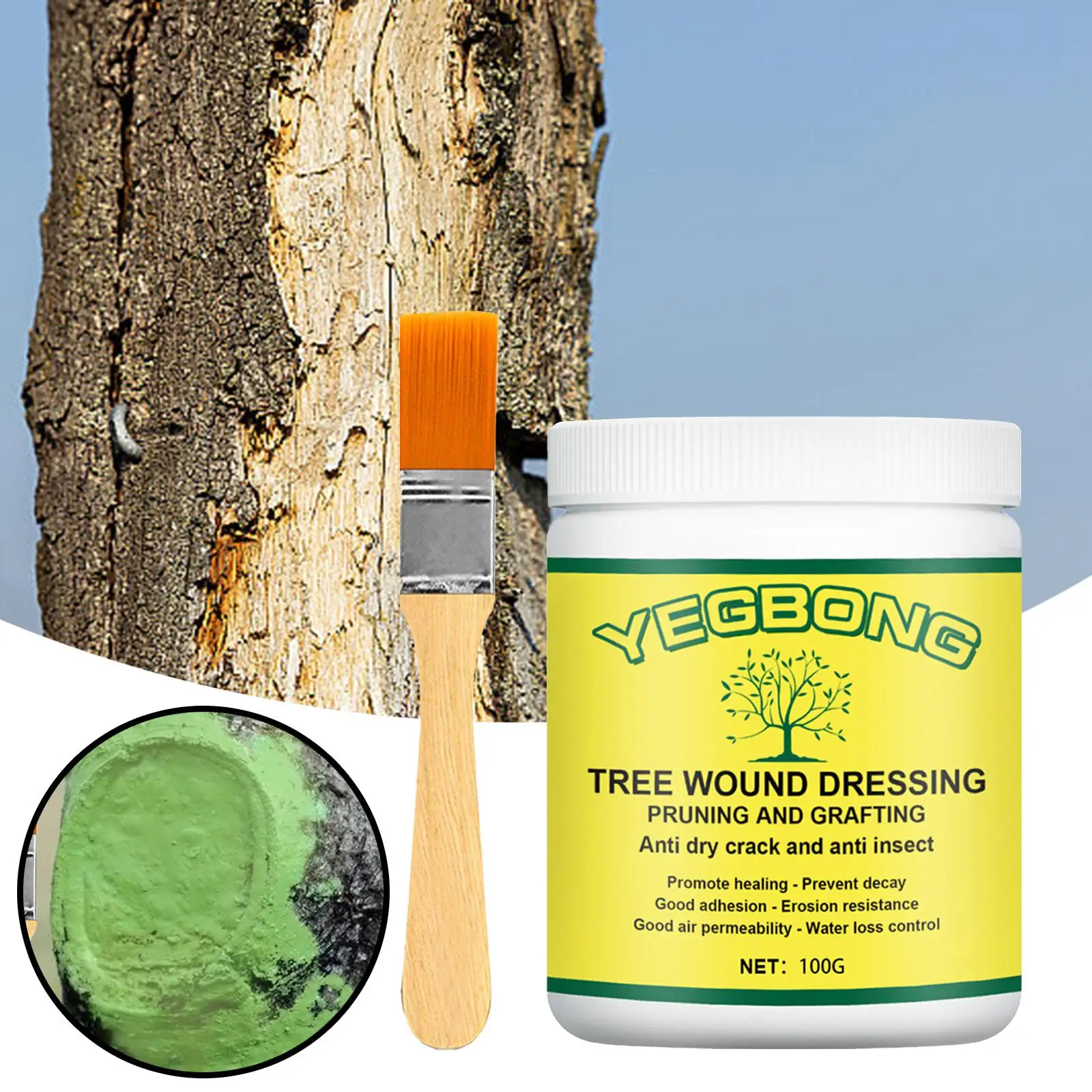 Bonsai Cut Paste Water Resistant Garden Tree Repair Ointment Agent Tree Wound Sealer Pruning Grafting Sealant for Branch Plants