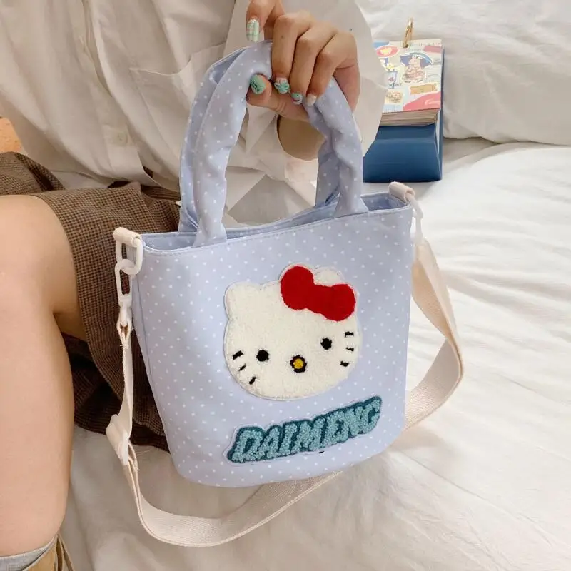 

Sanrio Shoulder Bag Hello Kitty Shoulder Bag Cute Large Capacity Fashion Sweet Style Student Girl Shop Tote Bag Shoulder Bag New