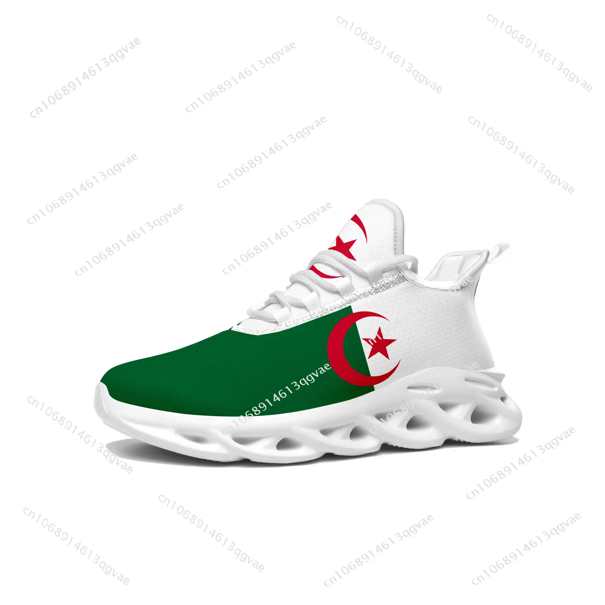 Algerian Flag Flats Sneakers Mens Womens Algeria Sports Running High Quality Sneaker Lace Up Mesh Footwear Tailor-made Shoe