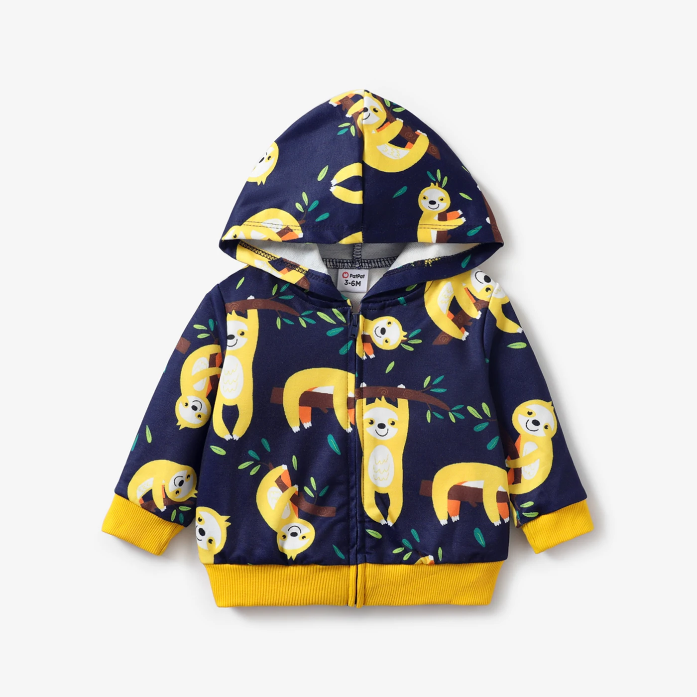 PatPat Baby Boy Animal Zipper Long Sleeve Zipper Coat