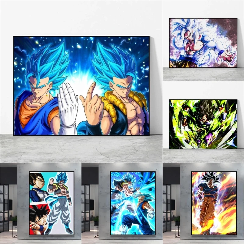 Canvas Wall Art Aesthetic Poster Dragon Ball Holiday Gifts Cartoon Character Picture Modern Living Room Modular Painting Classic