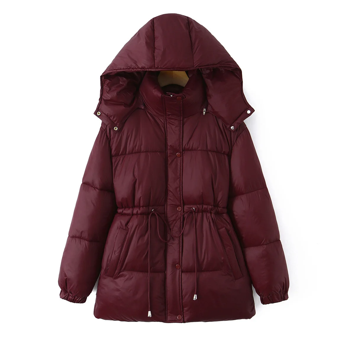 

Maxdutti 2026 Ins Fashion Blogger Vintage Burgundy Color Coat Women Tops Women's Jacket Minimalist Woman Clothes