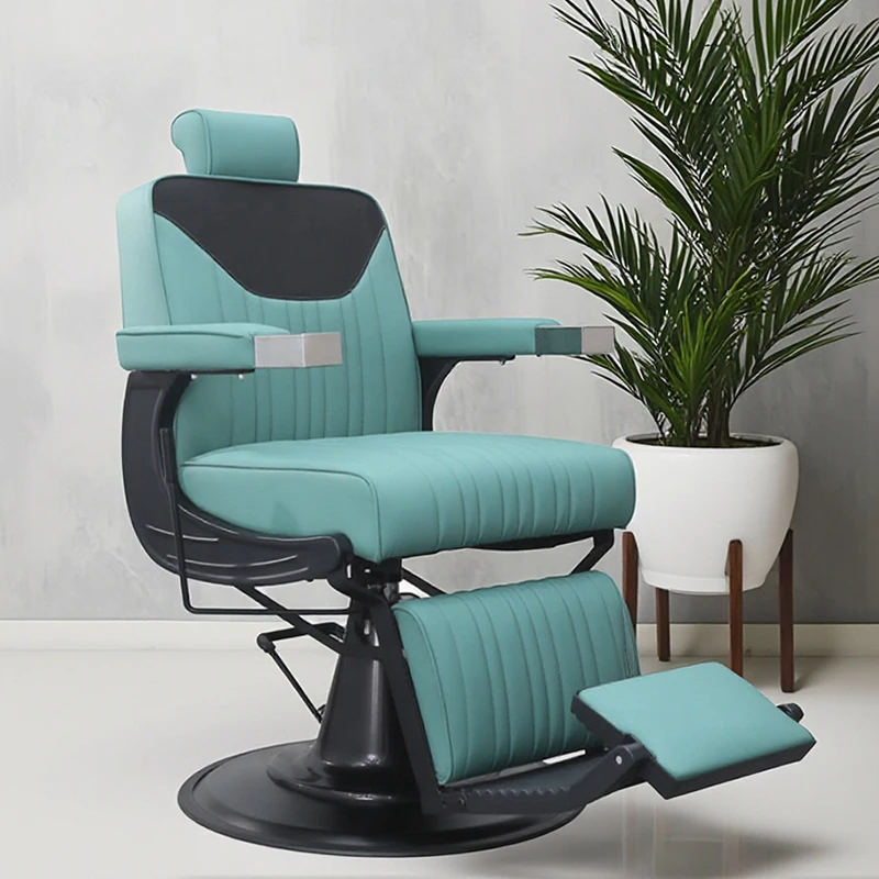 

High End Hairdressing Salon Shop Styling Shaving Chair Modern Luxury Heavy Duty Electric Massage Barber Chair for Men