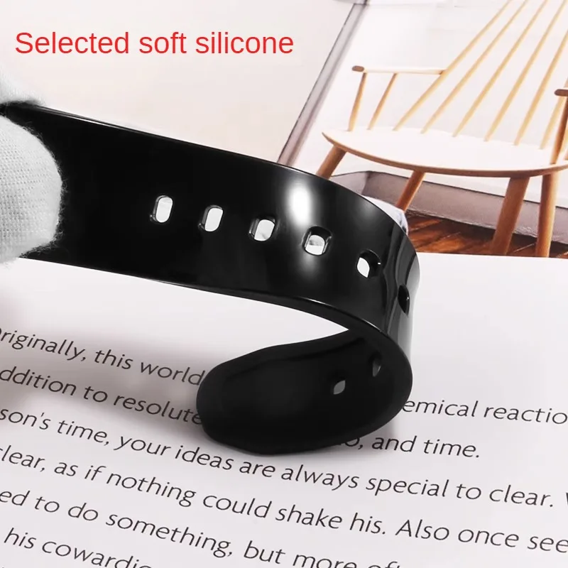 Silicone Watch Starp Substitute For BGA-131/132/160/161 Series Male-Female Convex Interface Rubber Watchband With 14mm.