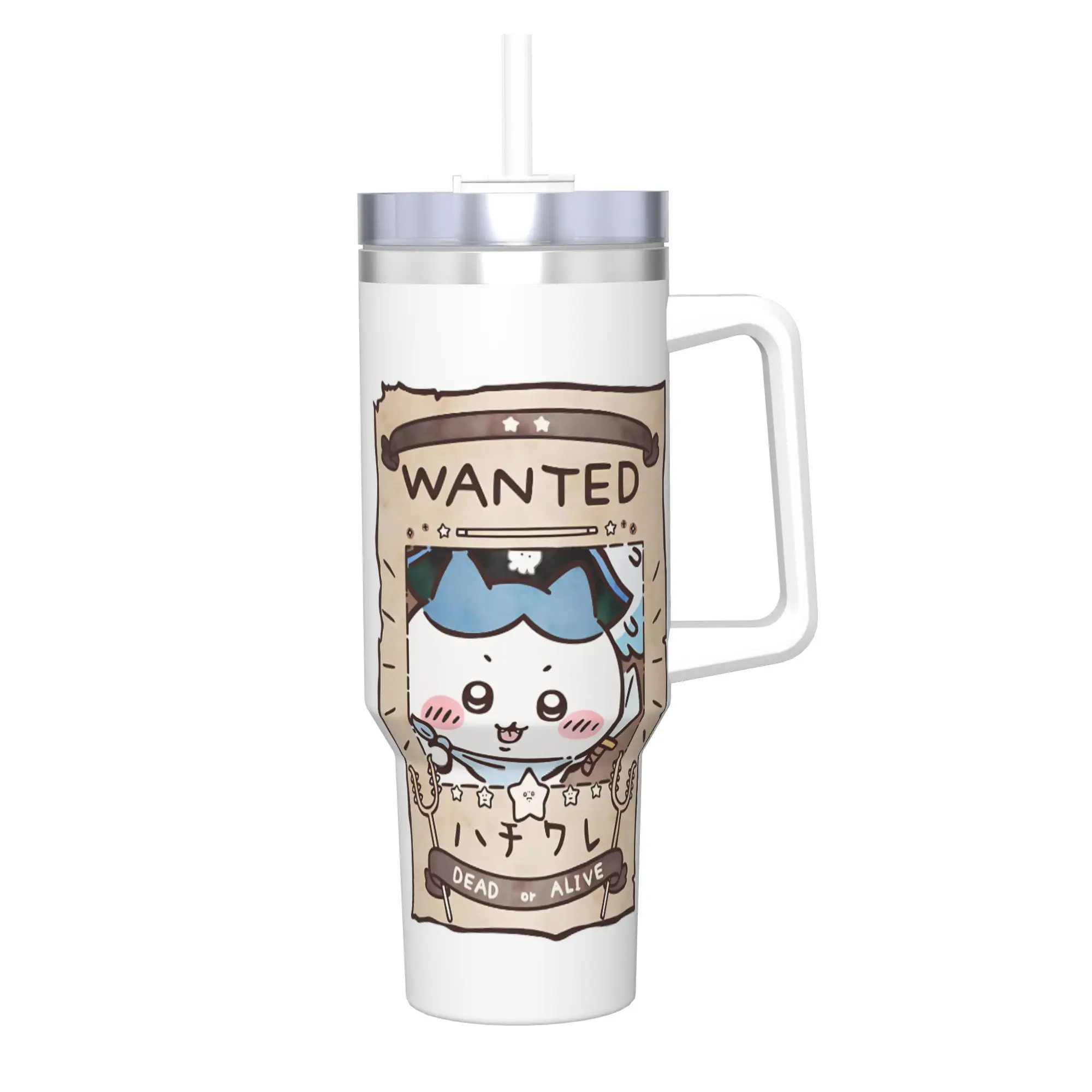 Stainless Steel Tumbler Chiikawas Wanted Dead Or Alive Manga Thermal Mug  Keep Heat Hot Drinks Mugs Cup Travel Water Bottle