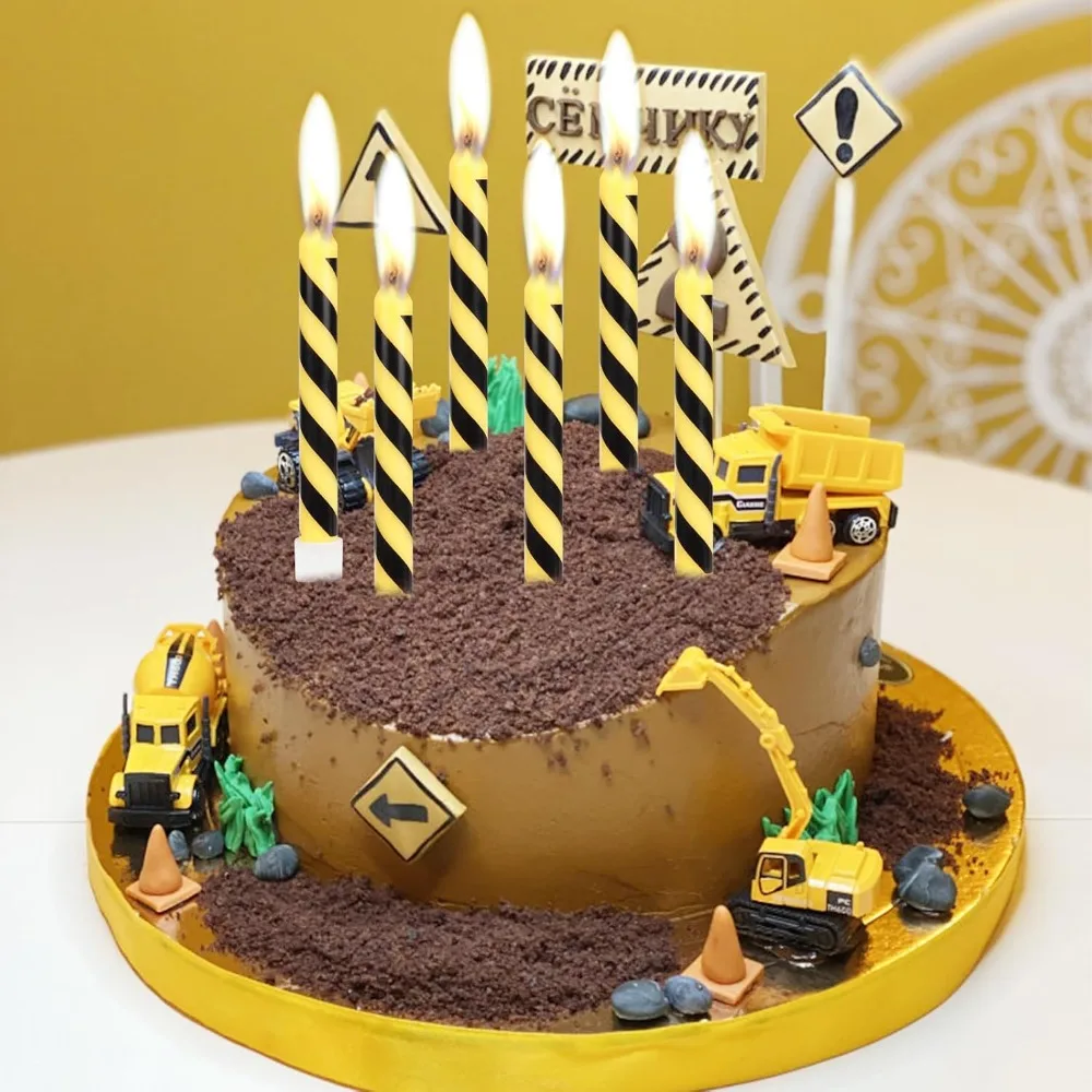 6 Stück gerade Kerzen mit rotem Spinnennetzmuster für Geburtstag, Jahrestag, Party, Kuchendekorationen, Weihnachten