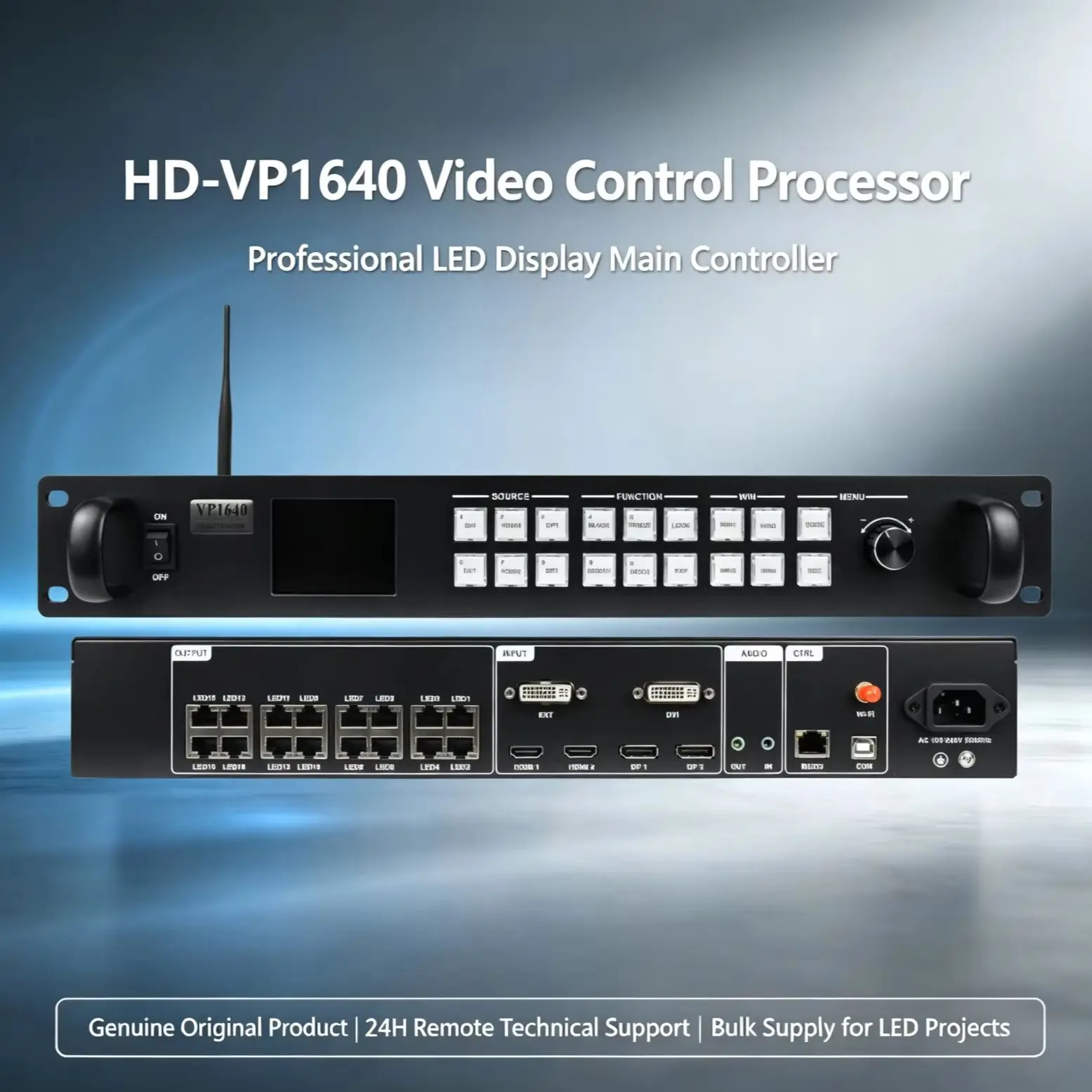 HD-VP1220S HD-VP1620S HD-VP1240A HD-VP1640A Grayscale LED Full Color Video Processor Sync Async Playback Box