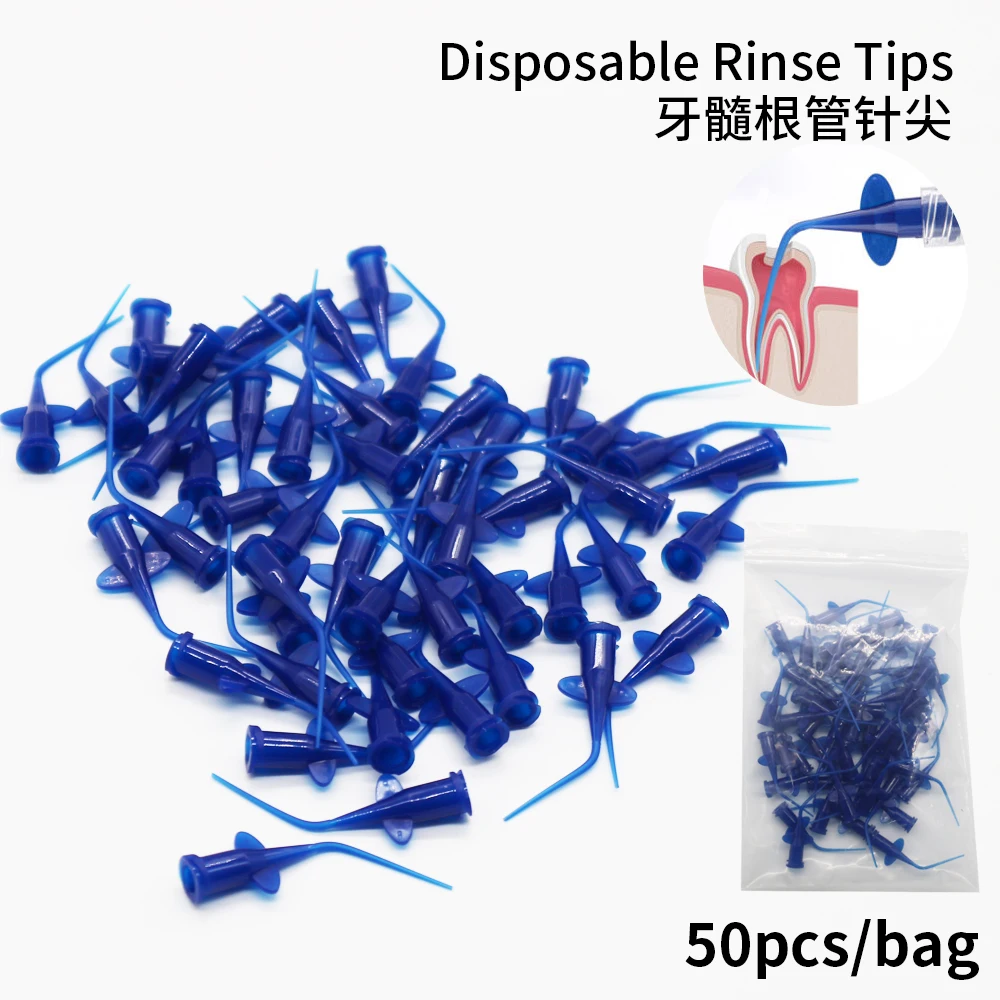 50Pcs  Disposable Rinse Tips for Irrigation Teeth Whitening Flexible Composite Resin Rinse Tip