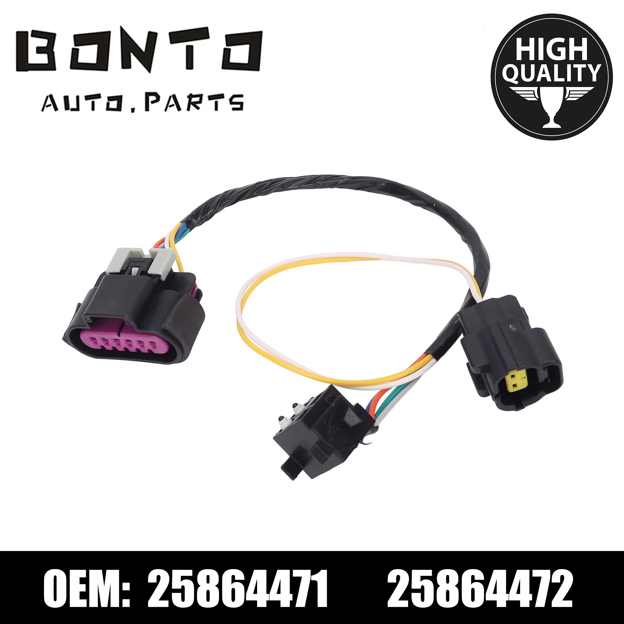 BONTO Outside Door Handle Connector Wiring Repair Harness For Cadillac STS Sedan 2008 Replace 25864471 25864472