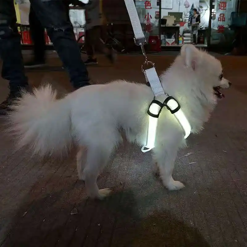 Pet products LED luminous dog chest strap medium and large dog luminous