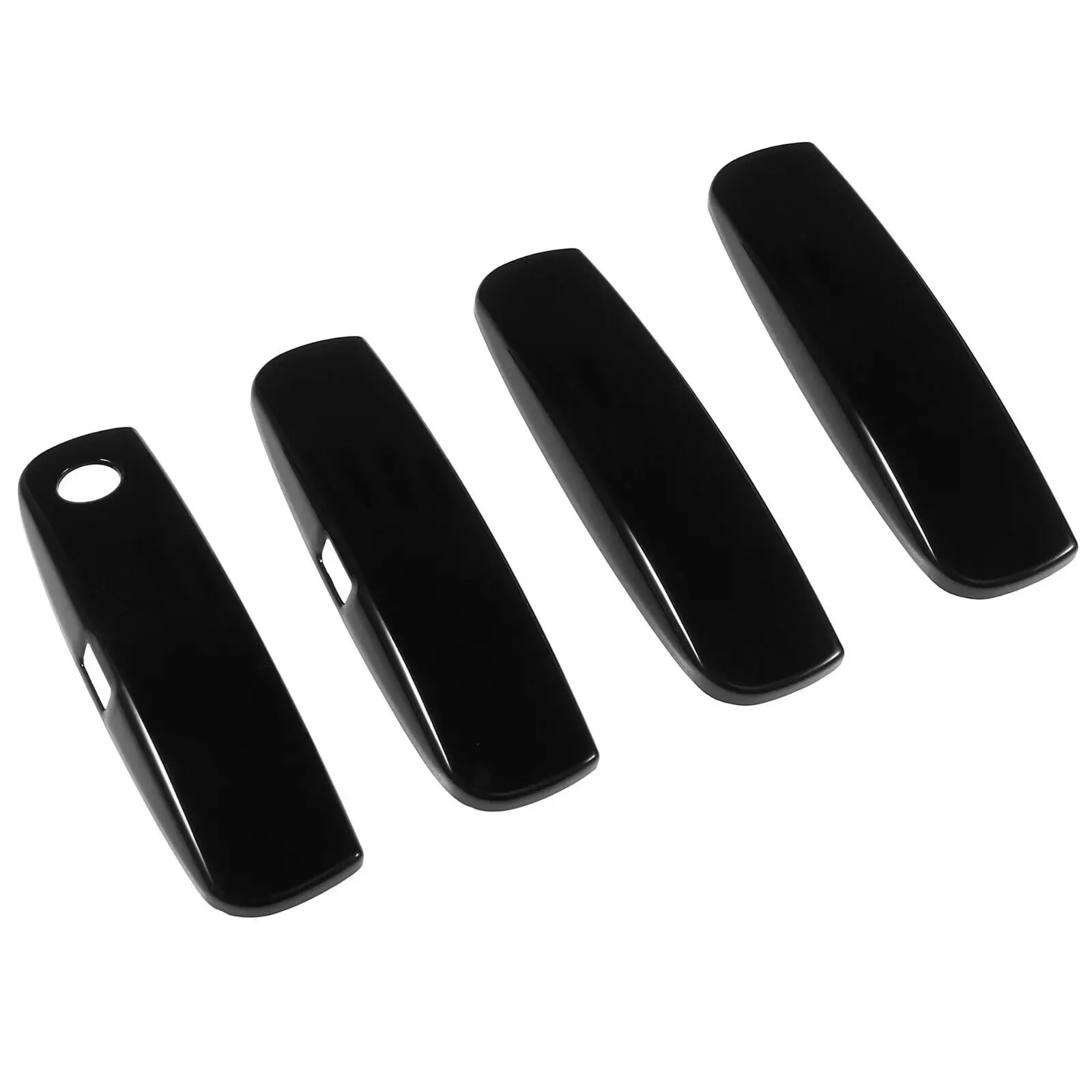 For Dodge Charger 2011-2020 4pcs/set Door Handle Cap Trim Sticker with Hole Cover Decoration Carbon Fiber/Black