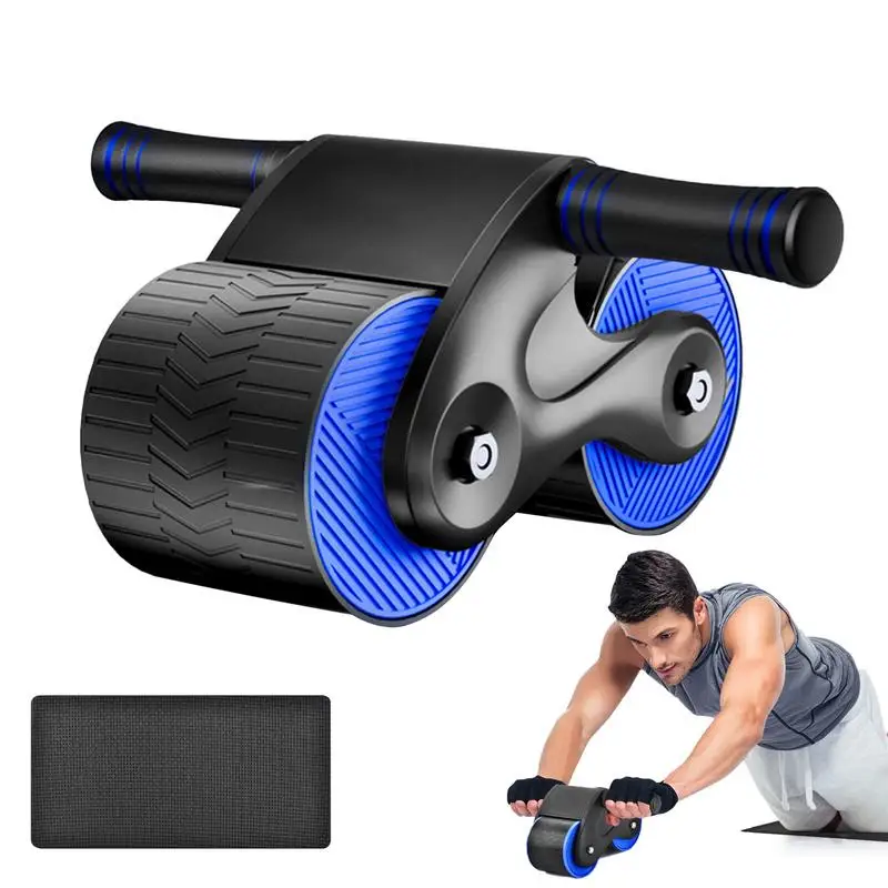 Abdominal Wheel Ab Roller Ergonomic Handled Ab Roller Automatic Rebound Core Strength Training Wheel Sturdy Ergonomic Handled Ab