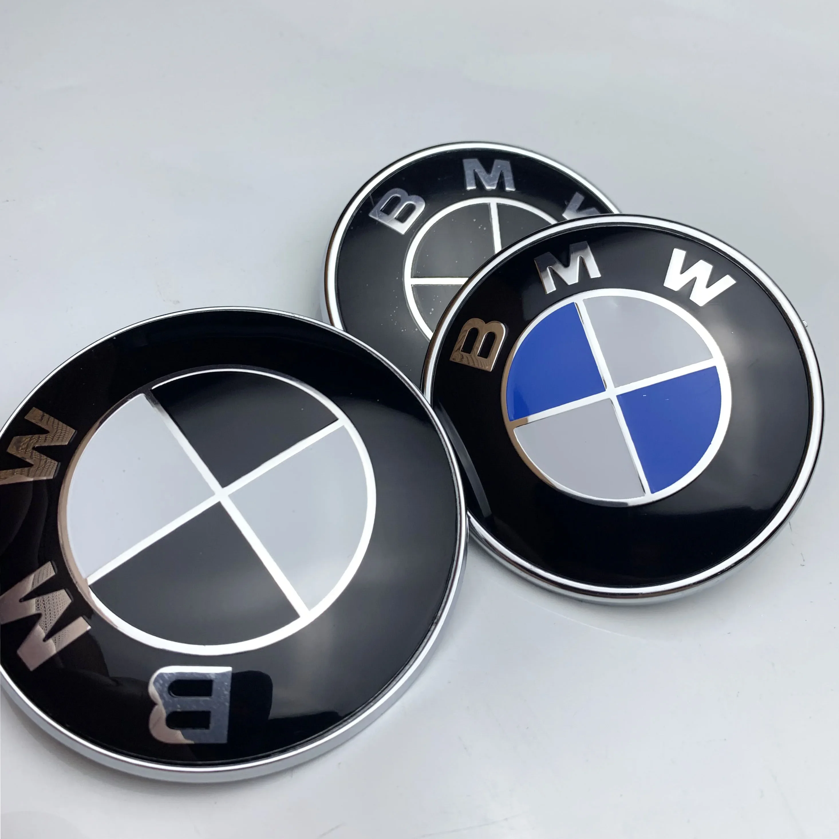 1PC Sticker Emblem  82mm 74mm Hood Front Rear Trunk Logo for Bmw E36 F20 E91 E53 E46 E39 E38 E90 E60 X3 X5 51148132375