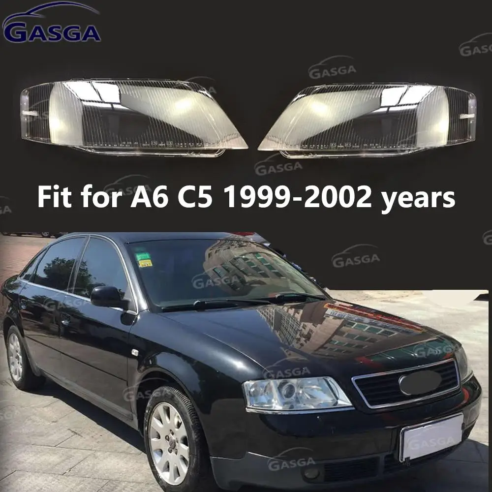 

For Audi A6 C5 1999 2000 2001 2002 Front Headlamp Lens Headlight Clear Cover Front Headlights Transparent Housing
