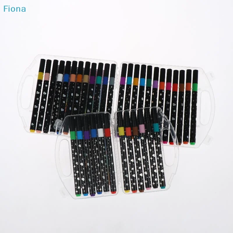 

☭12/24 Colors Single Tip Brush Tip Glitter Art Markers Metallic Paint Marker Pens DIY Crafts Birthday Cards, Album