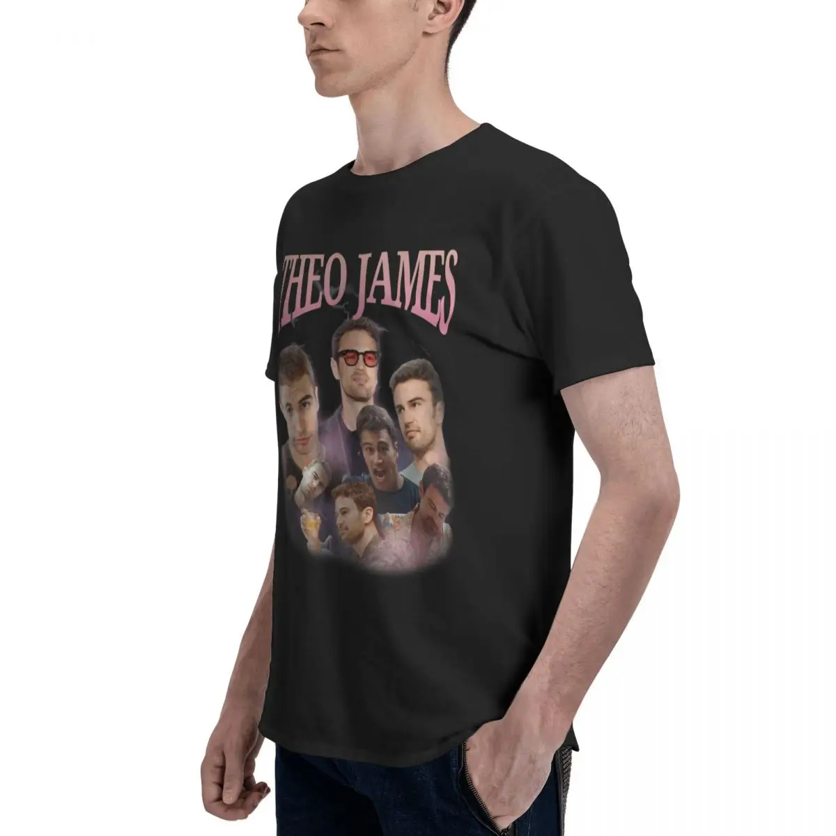 Theo James Vintage T-Shirt Tees Pops Heren Vrouwen T-Shirt Grafische Y 2K Kleding