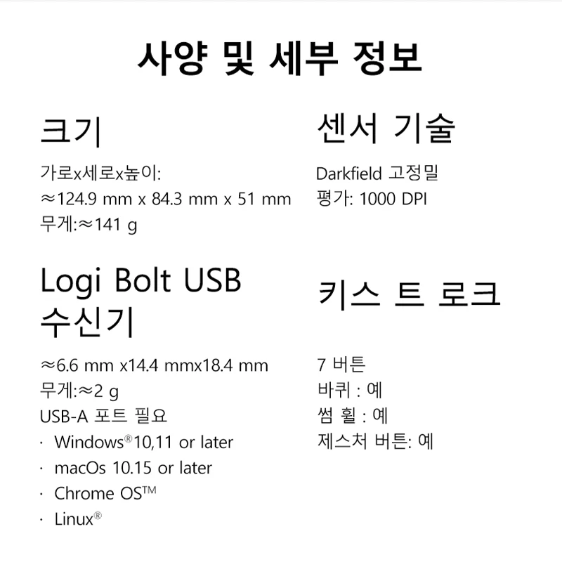 로지텍 Mx 마스터 3s 8000 Dpi 자동 변속 휠, 무선 사무실 블랙, 무선 USB, 인체공학적 미니 광학 마우스, PC용