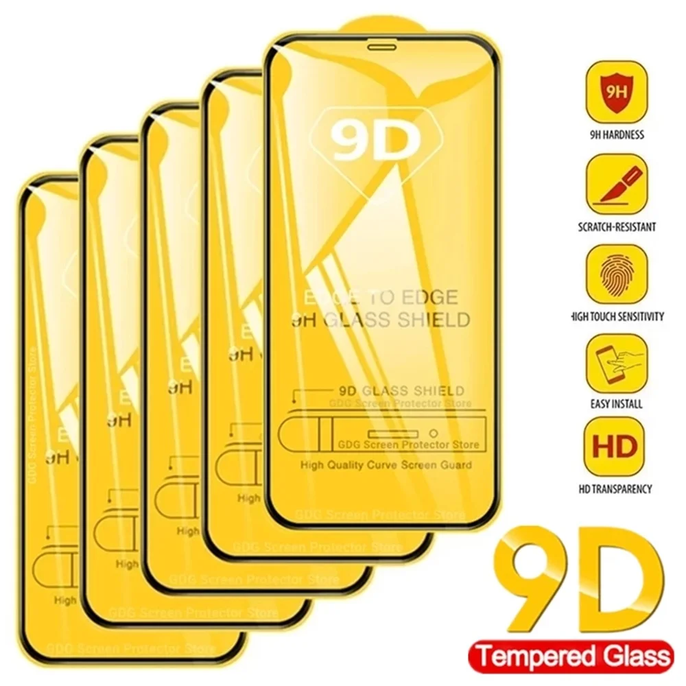 

1-5PCS 9D Full Tempered Glass For OPPO Reno 11 F 5g Film OPPO Reno 8 7 6 5 Lite 4Z 5Z 2Z 2 Reno8 Reno7 Reno11 Screen Protector