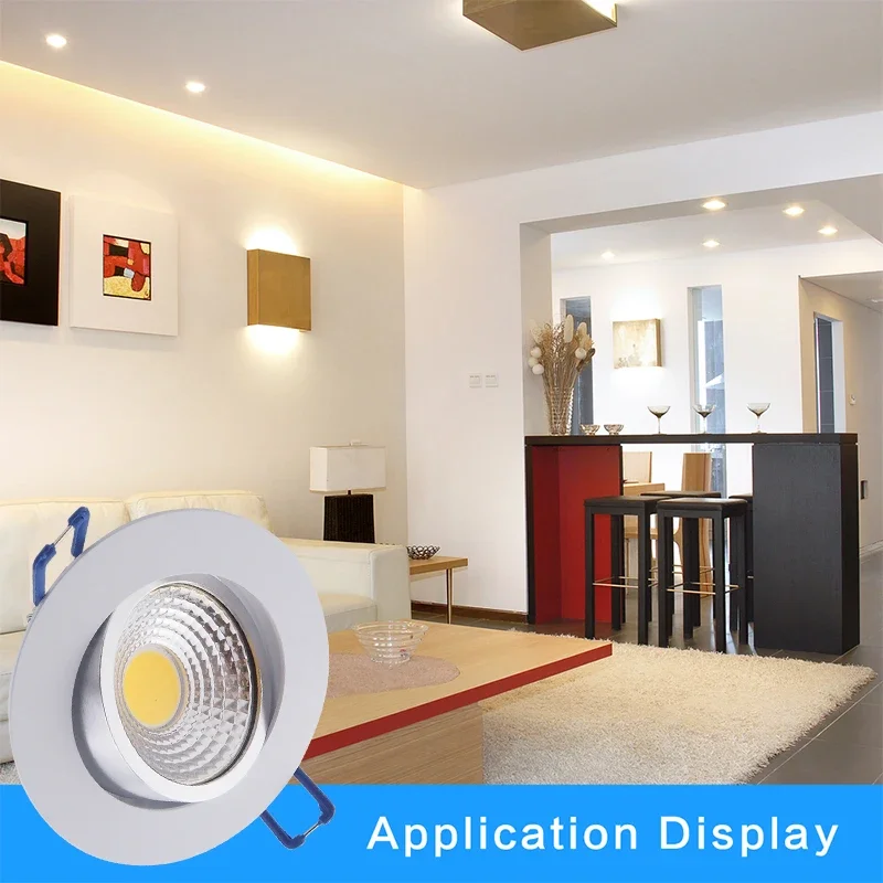 10Pcs/lots Ceiling Spot 85-265V LED Downlight Round Recessed Lamp Bedroom Kitchen Indoor LED Spot Lighting Led Spot 220v