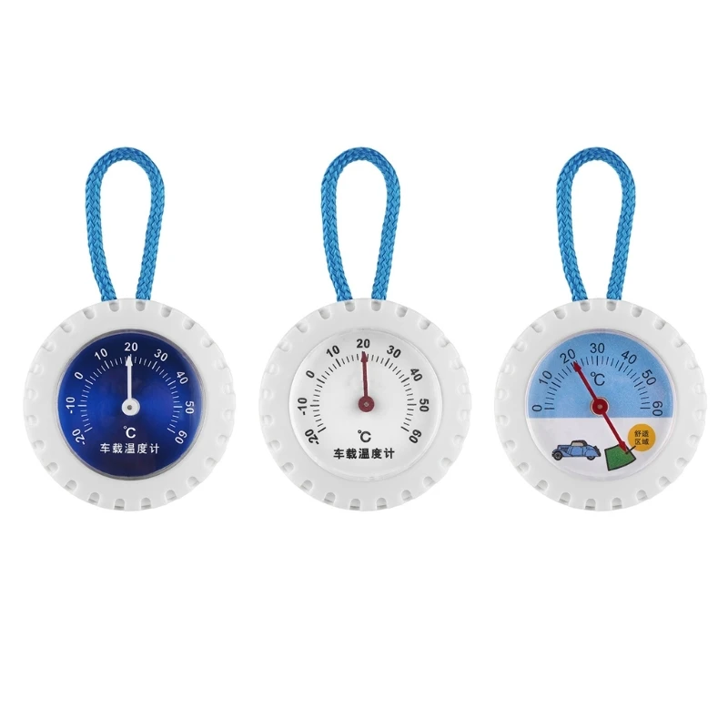 Automotive Temperature Gauge Car Interior Thermometer with Blue Dial Display